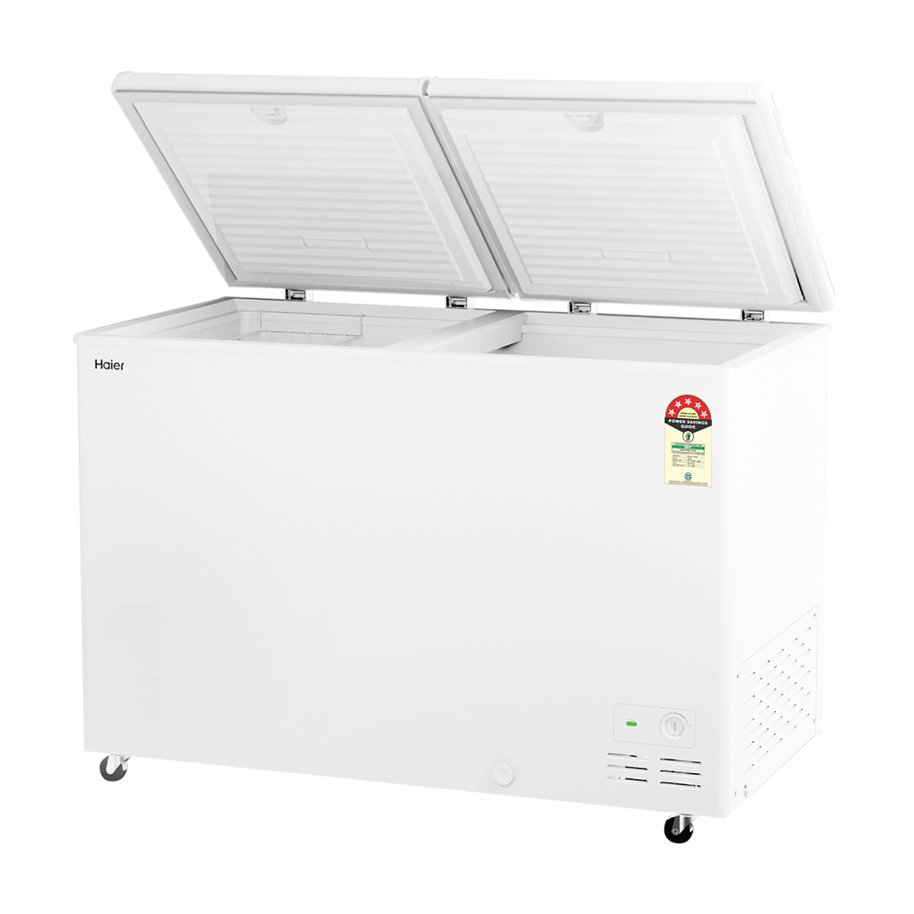 Haier Deep Freezer 410L, Hard Top Convertible Double Door (White)